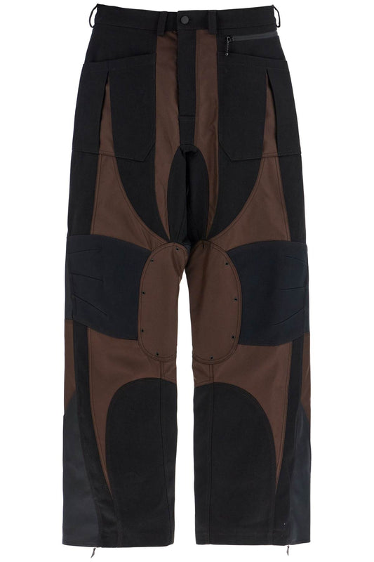 Patchwork Cargo Pants With  - Brown