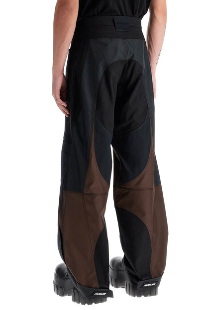 Patchwork Cargo Pants With  - Brown