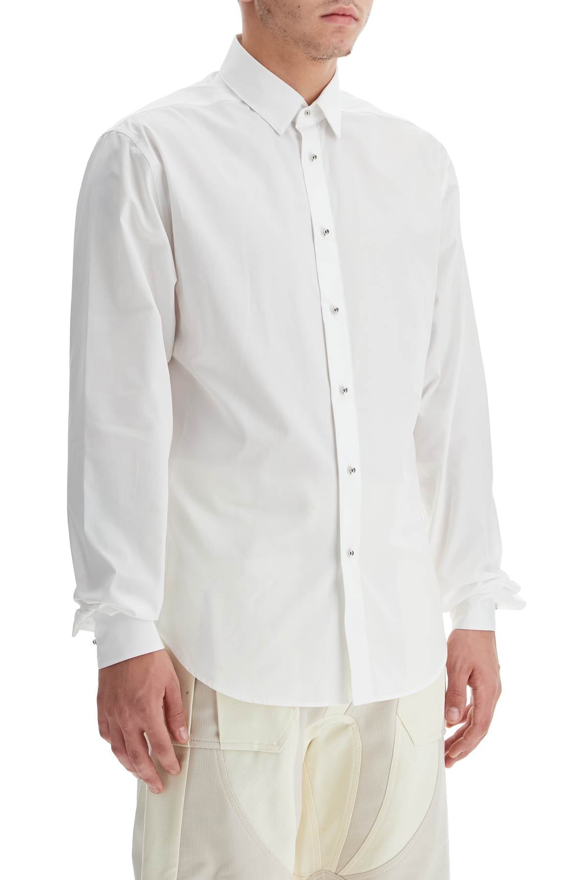 Poplin Shirt For Men  - White