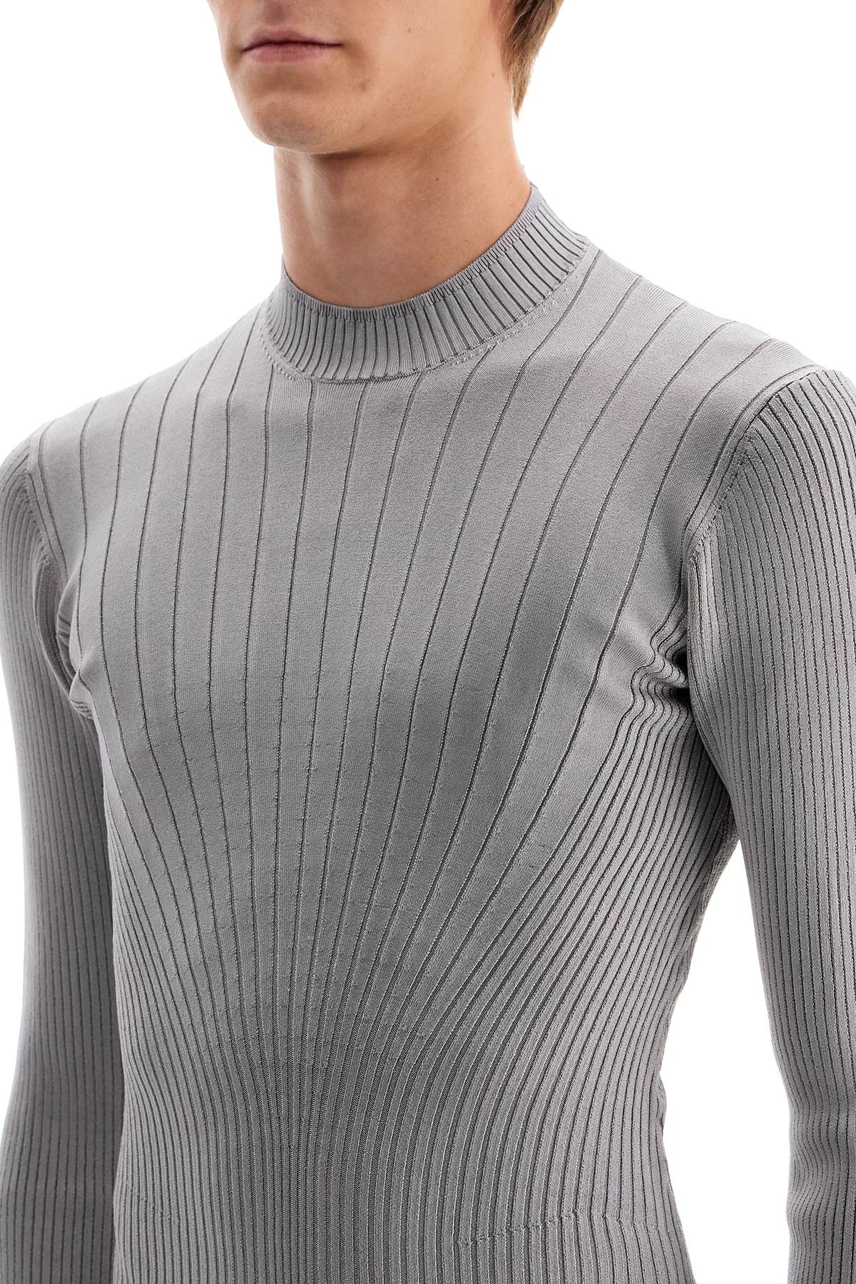 Fitted Long-sleeved Top  - Grey