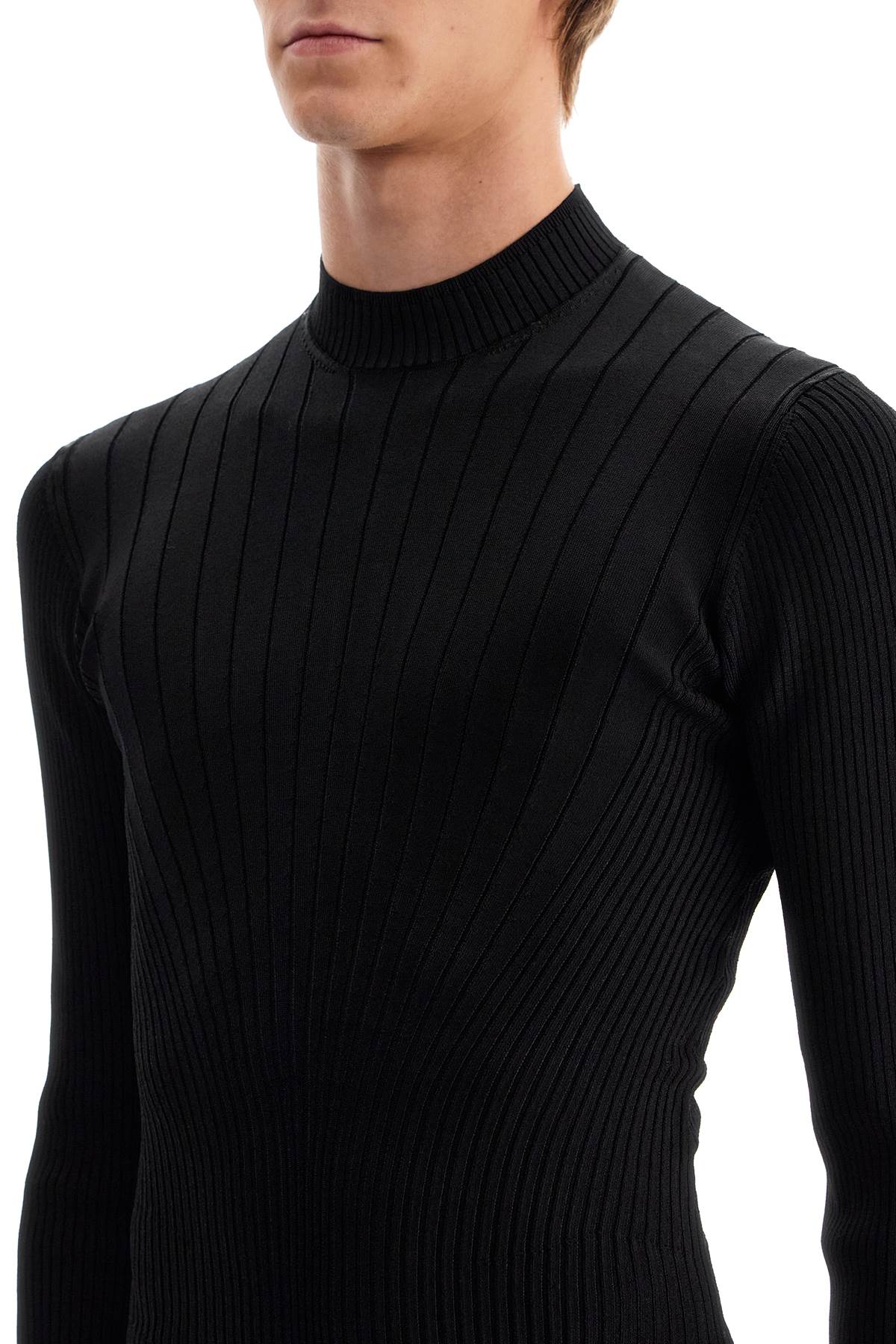 Fitted Long-sleeved Top  - Black