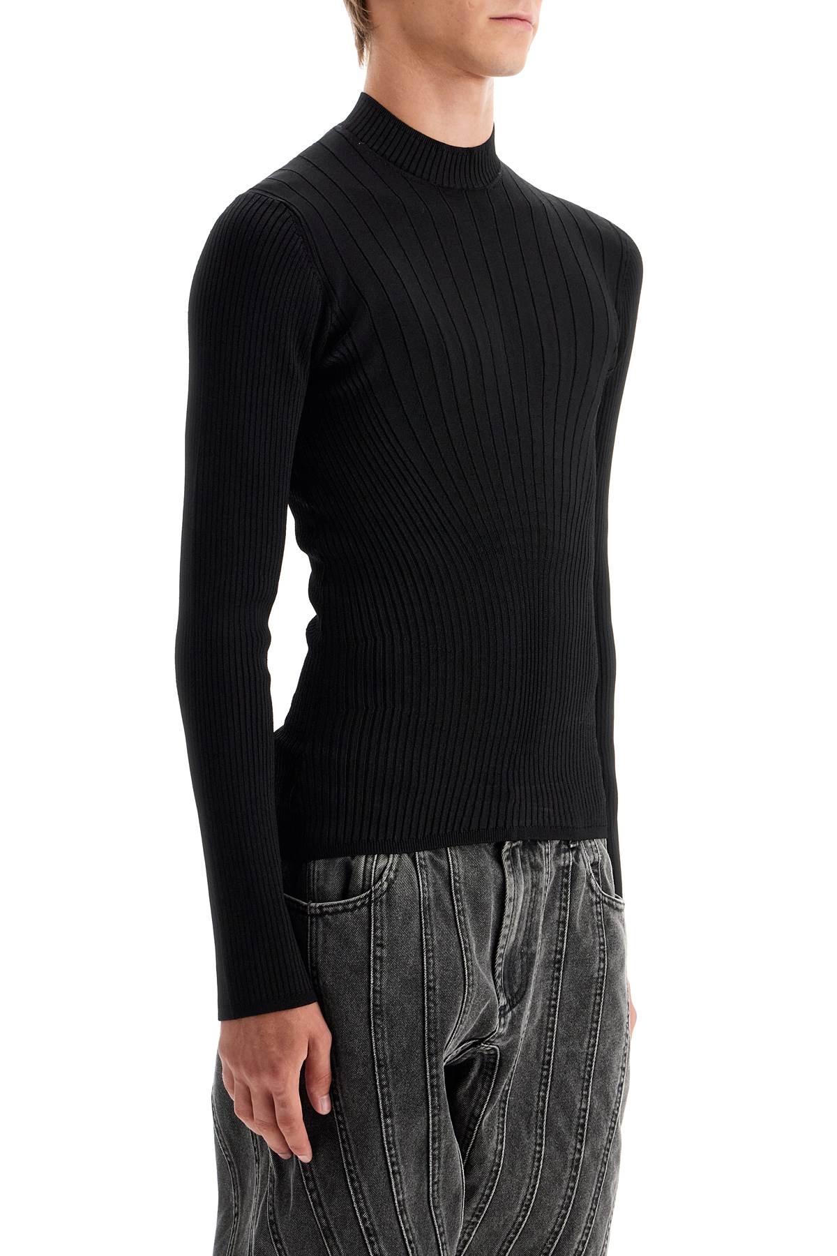 Fitted Long-sleeved Top  - Black