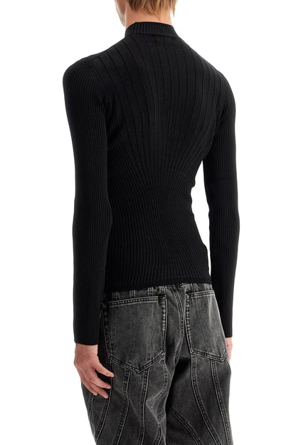 Fitted Long-sleeved Top  - Black