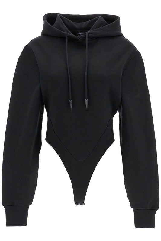 Body Sweatshirt With Hood  - Black