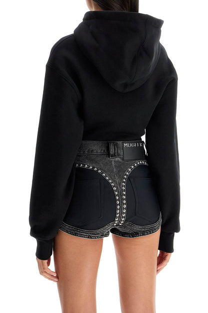 Body Sweatshirt With Hood  - Black