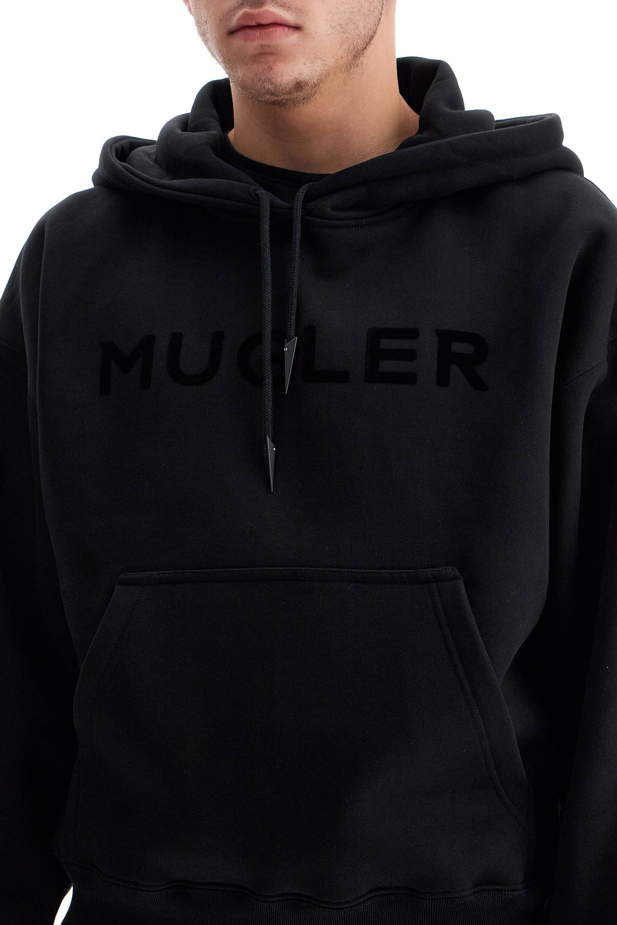 Fleece Sweatshirt With  - Black