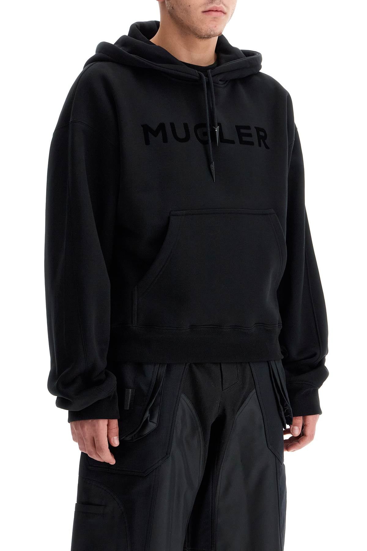 Fleece Sweatshirt With  - Black