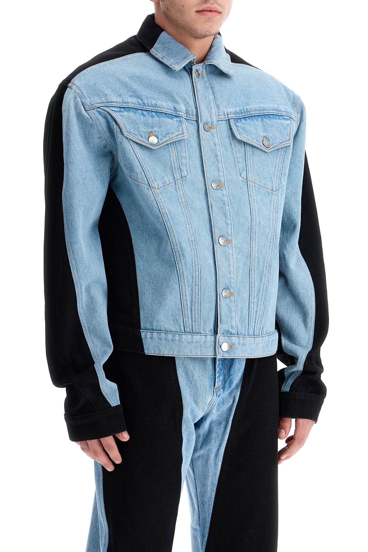 Two-tone Denim Jacket  - Blue