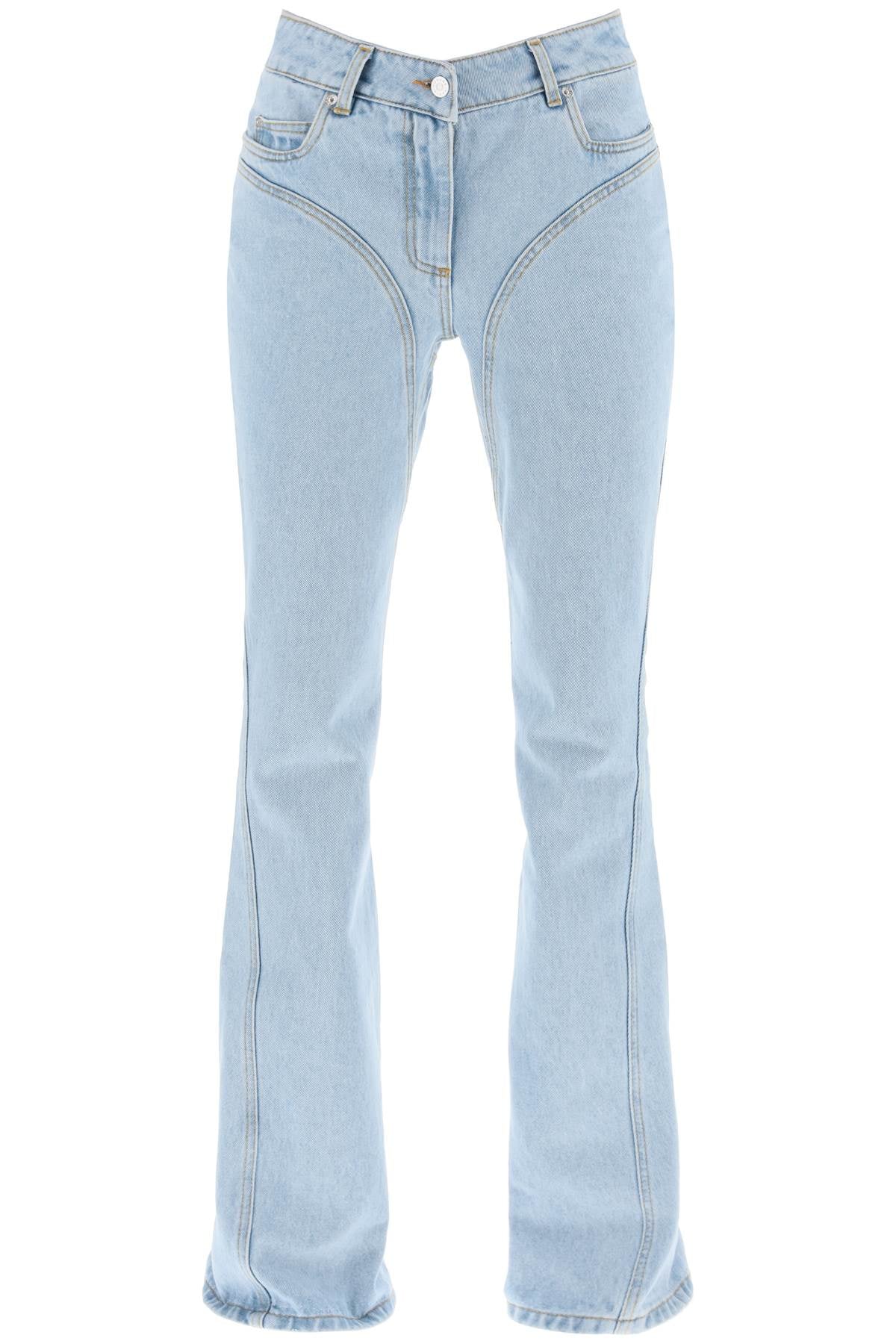 Skinny Flared Jeans  - Blue