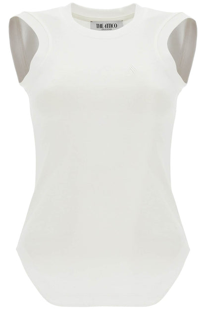 Reese Fitted Tank Top  - White