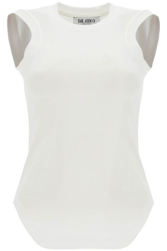 Reese Fitted Tank Top  - White