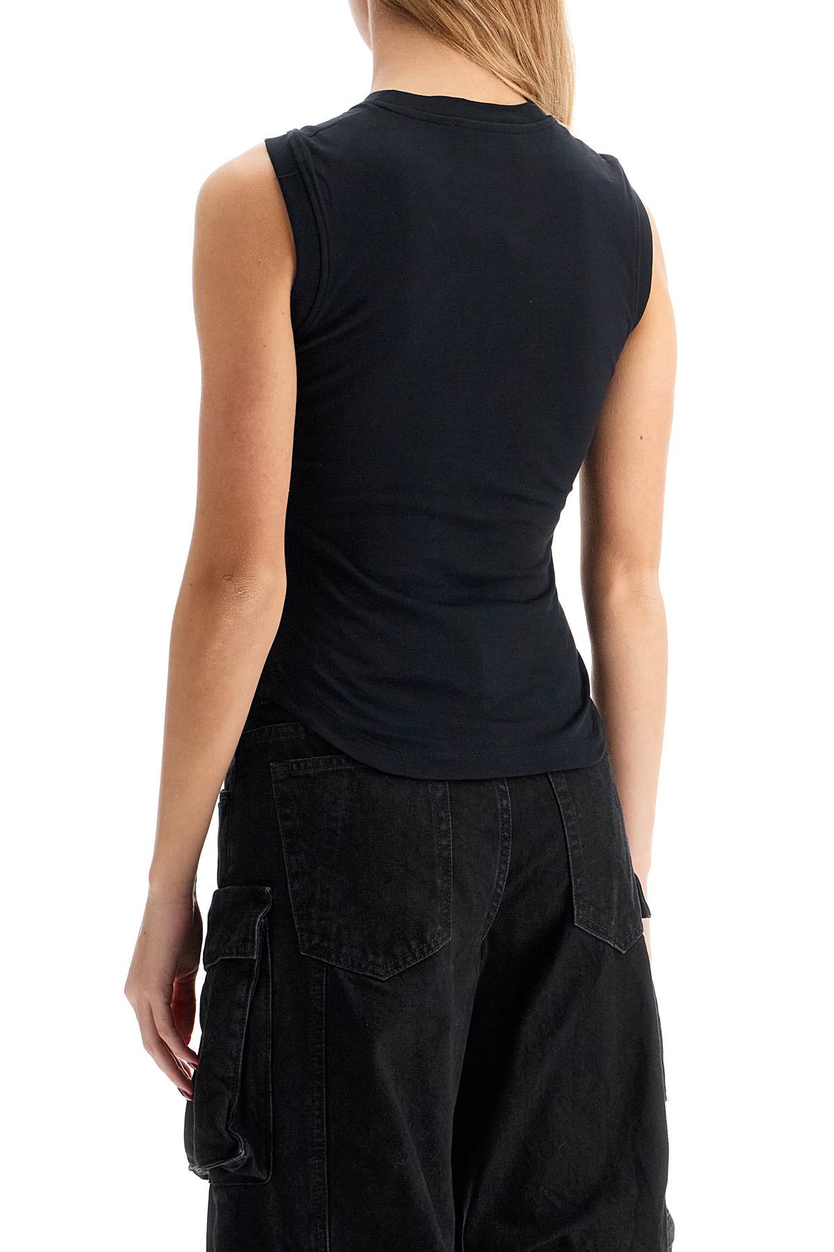 Reese Fitted Tank Top  - Black