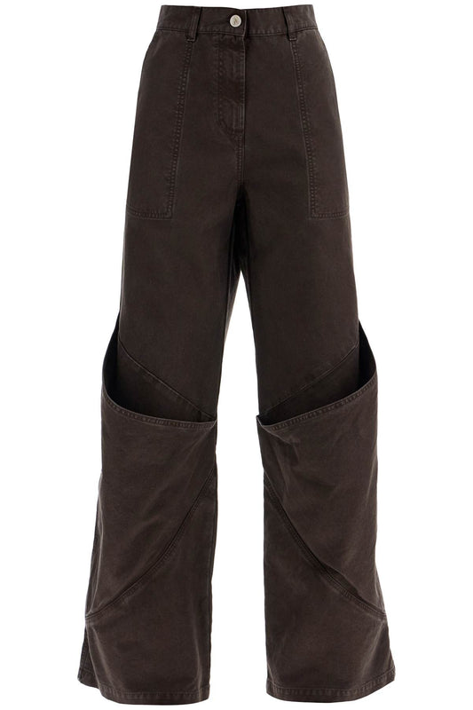 Baggy Multi-pocket Pants  - Brown