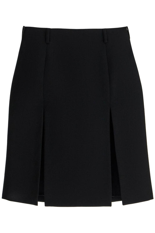 'wool Skirt With Slits'  - Black