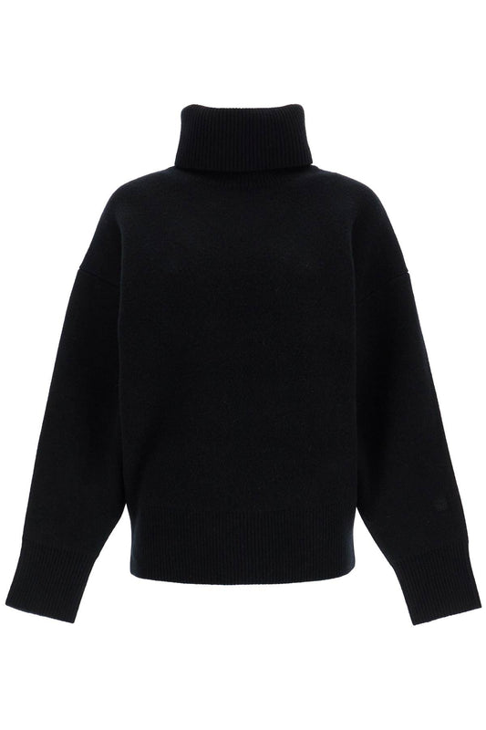 Black Rws Wool And Cashmere Turtleneck Sweater  - Black