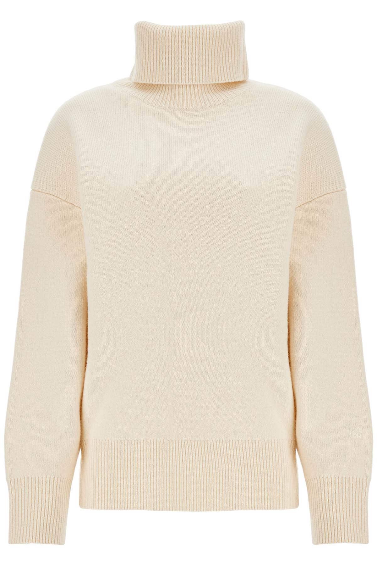 White Snow Wool And Cashmere Turtleneck For Women  - White