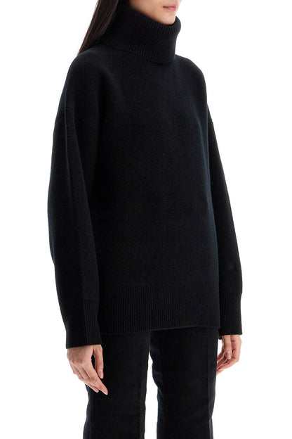 Black Rws Wool And Cashmere Turtleneck Sweater  - Black