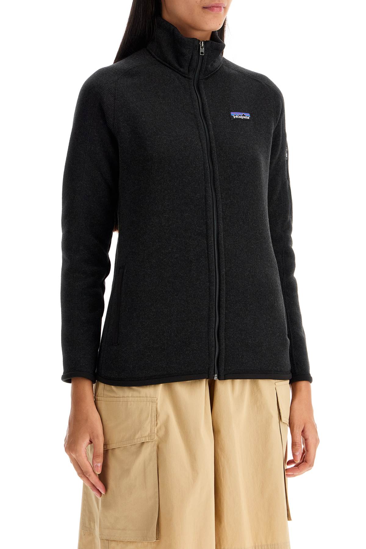 Women's Better Sweater Jacket With Zipper  - Nero