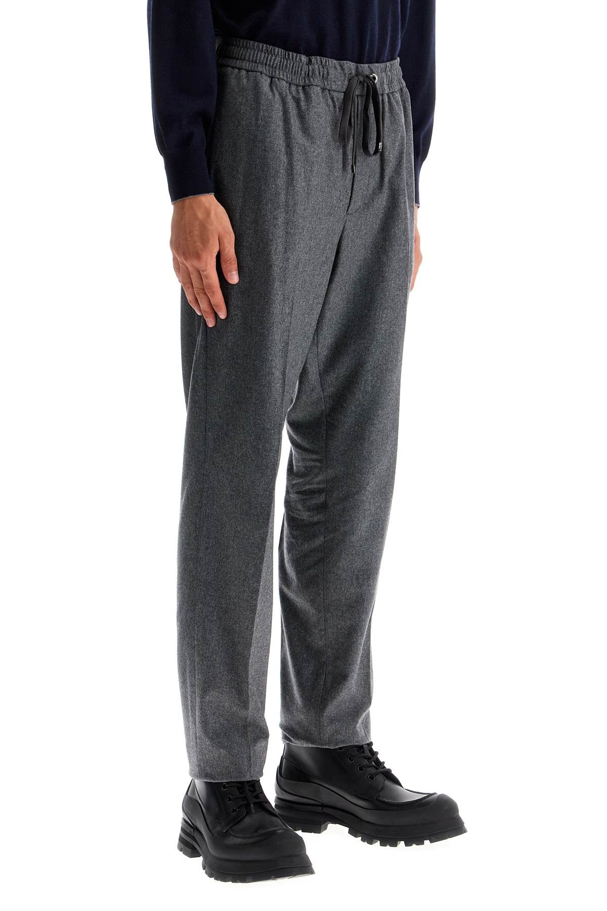 Cashmere Blend Pants For Men  - Grey