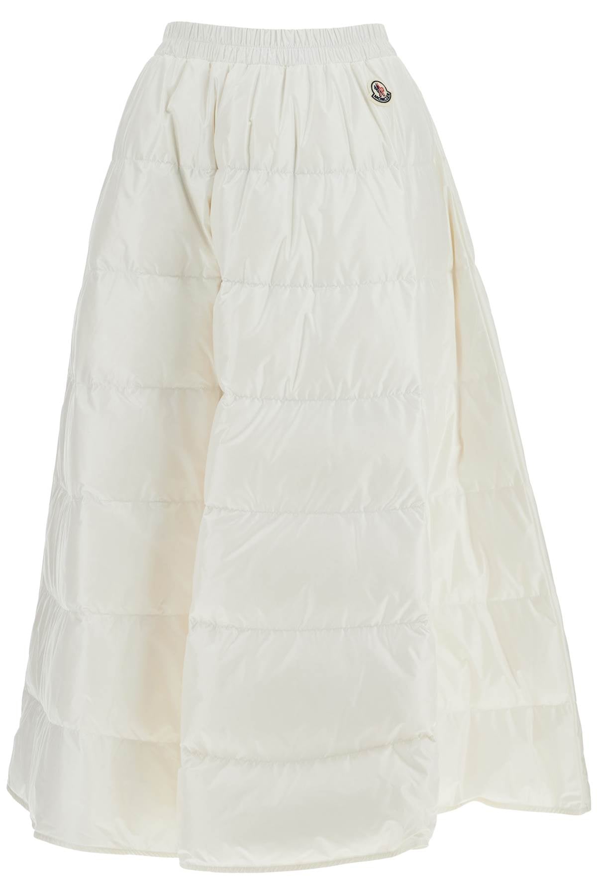 Padded Midi Skirt  - White