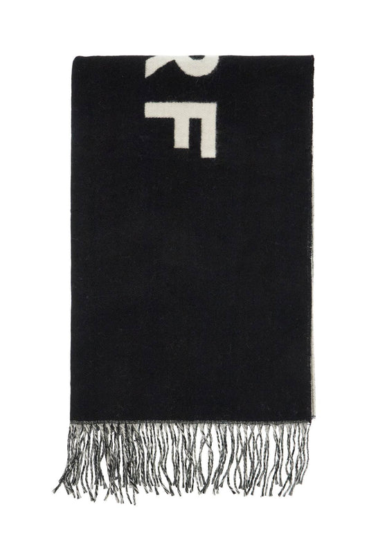 Reversible Wool Scarf In Seven  - Black