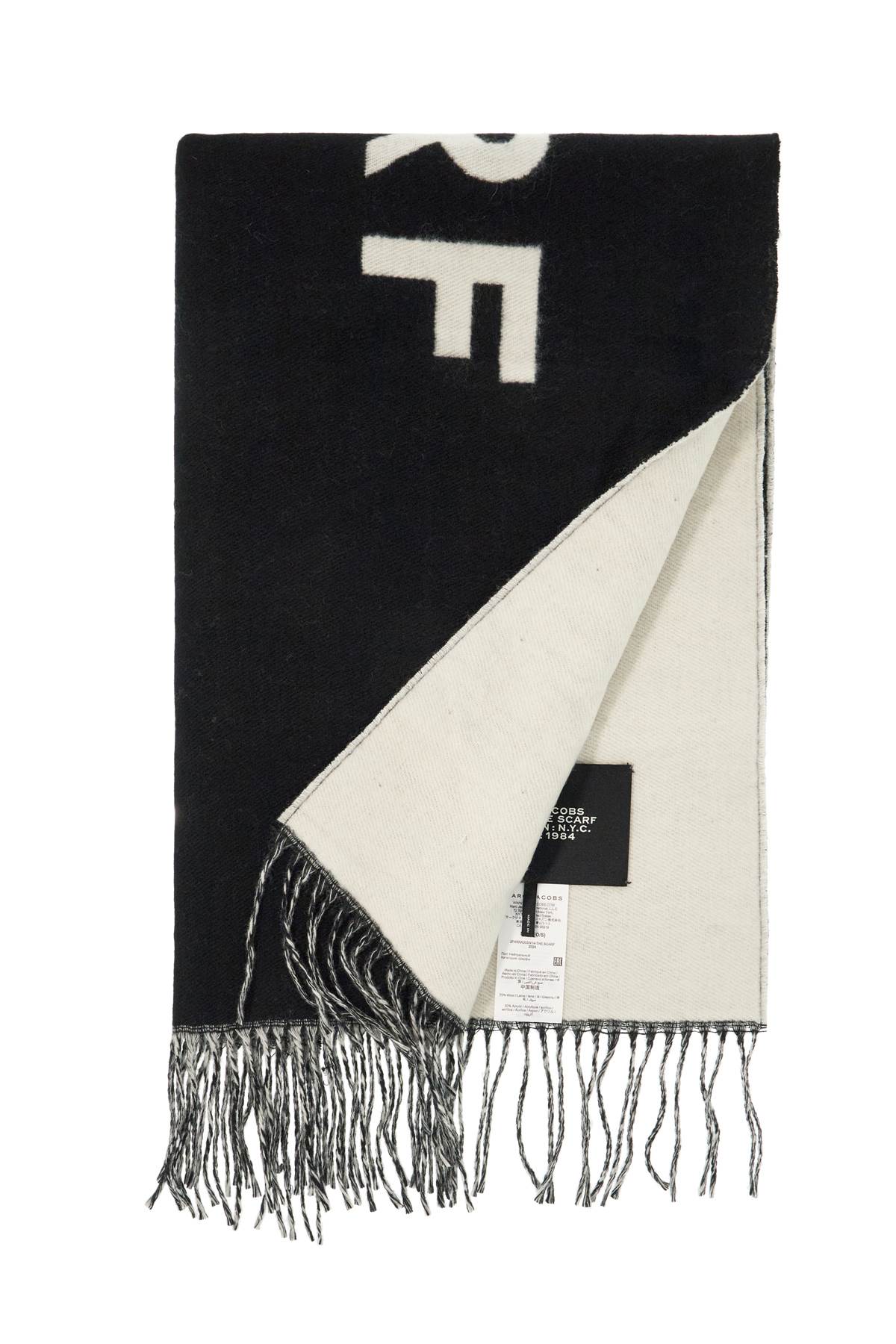 Reversible Wool Scarf In Seven  - Black