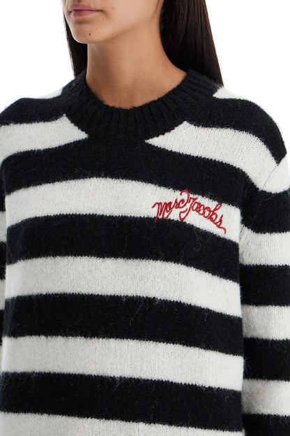 Pullover The Striped Brushed Logo Sweater  - White