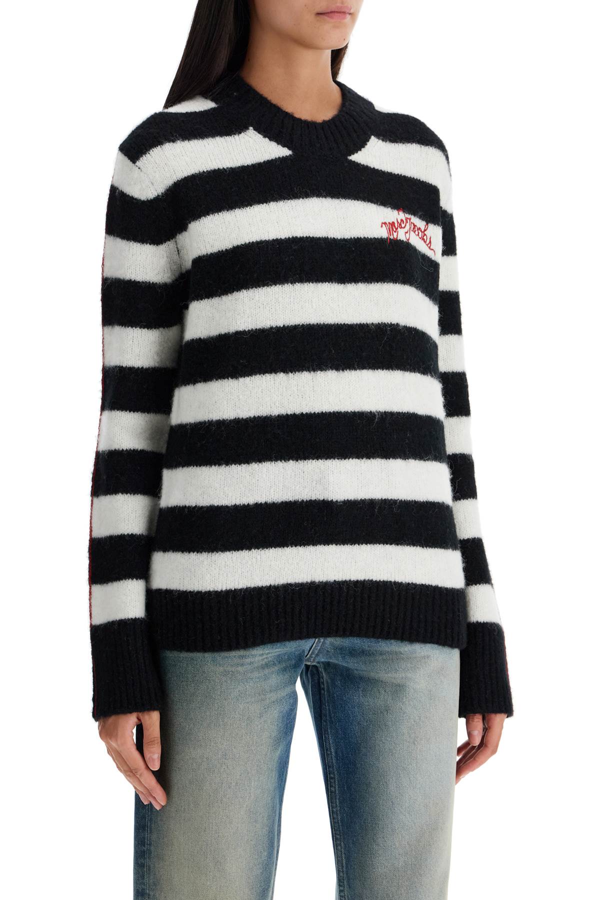 Pullover The Striped Brushed Logo Sweater  - White