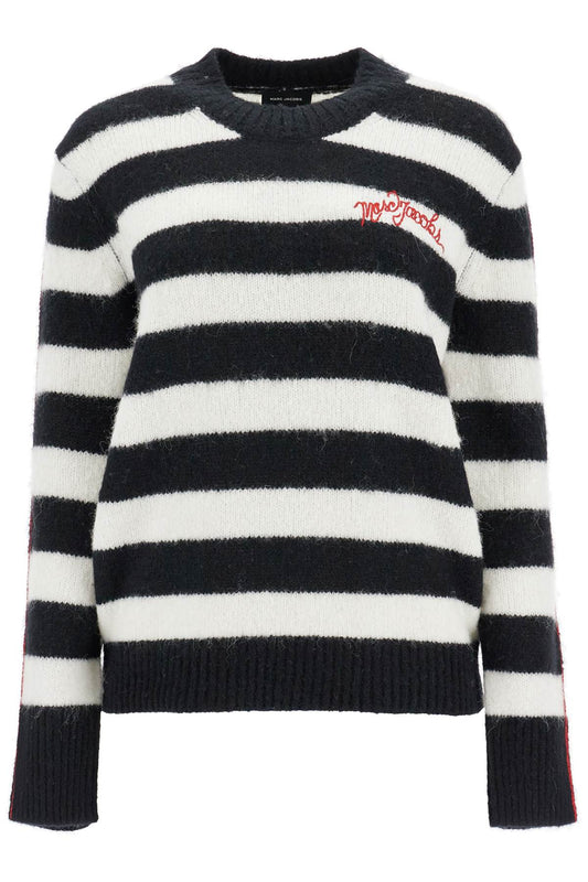 Pullover The Striped Brushed Logo Sweater  - White