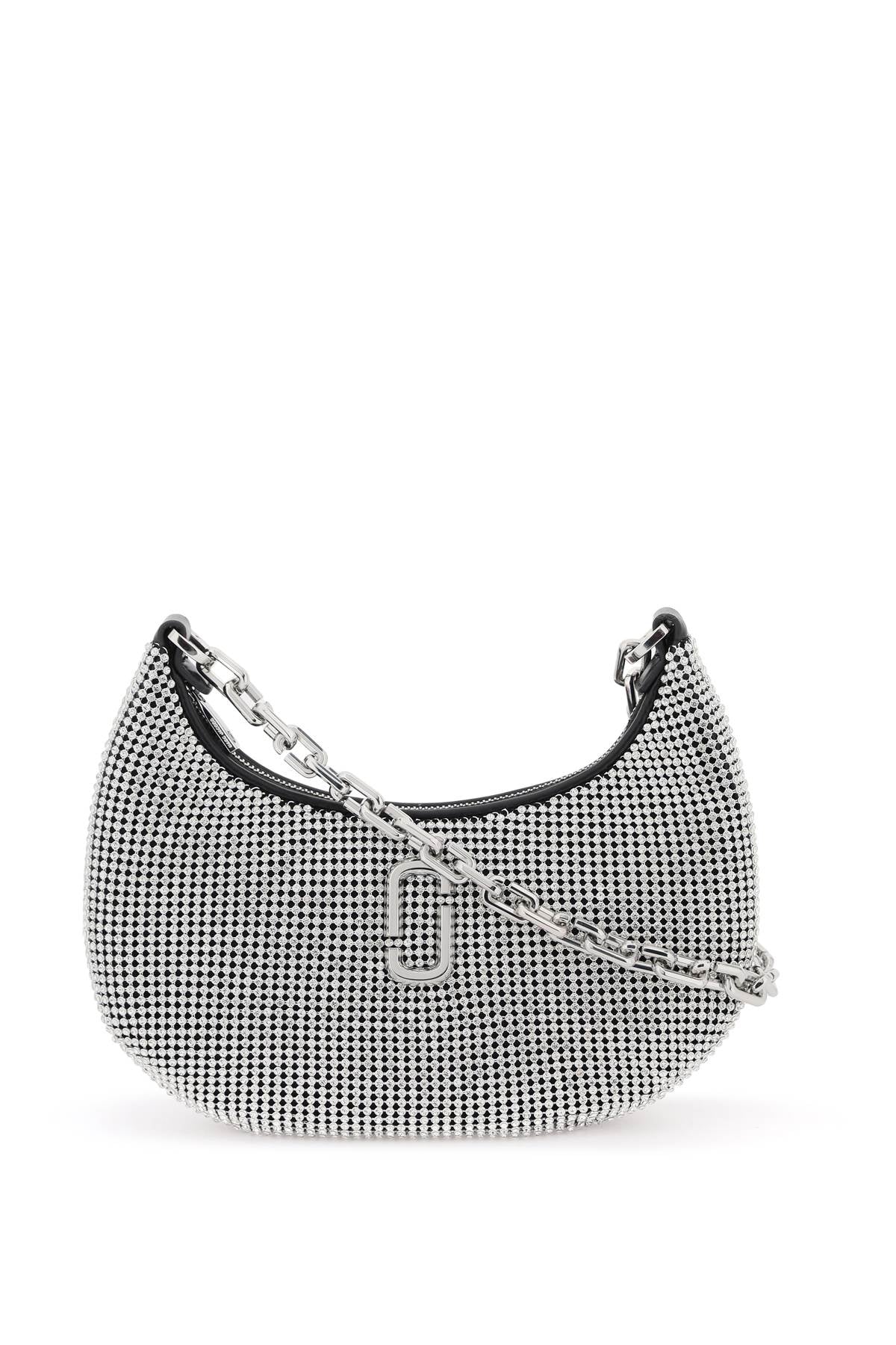 The Rhinestone Small Curve Bag  - Black