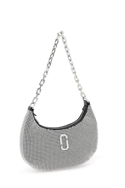 The Rhinestone Small Curve Bag  - Black