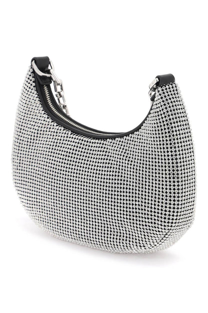 The Rhinestone Small Curve Bag  - Black