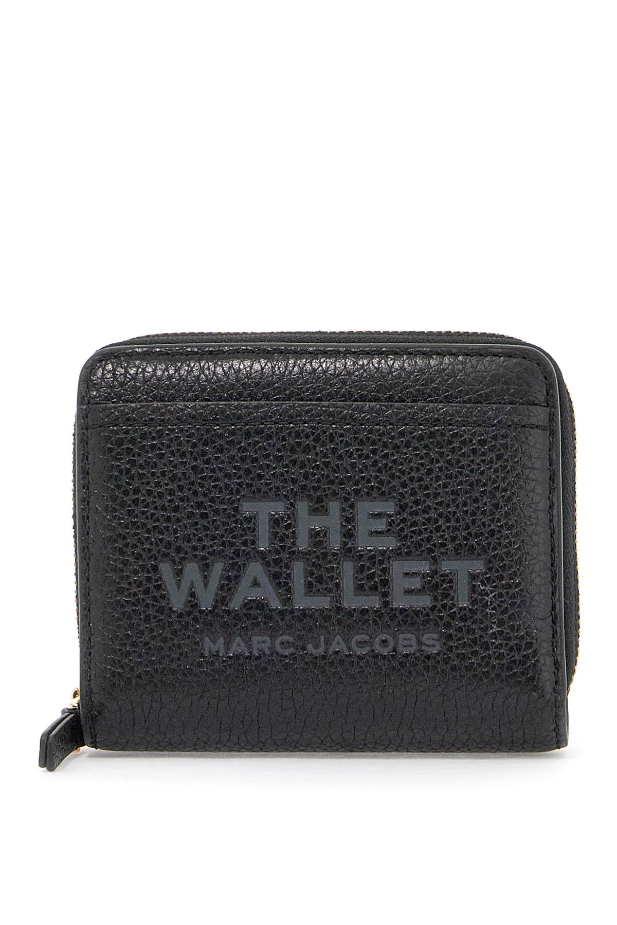 The Leather Mini Compact Wallet  - Black