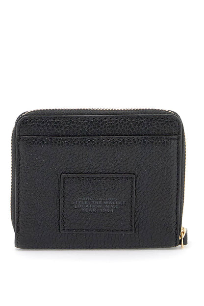 The Leather Mini Compact Wallet  - Black