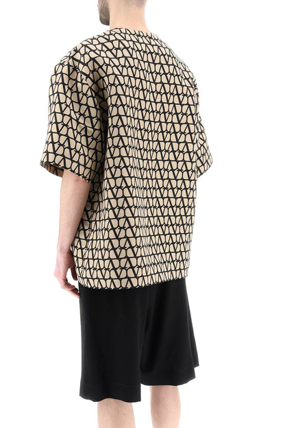 Silk Faille T-shirt  - Beige