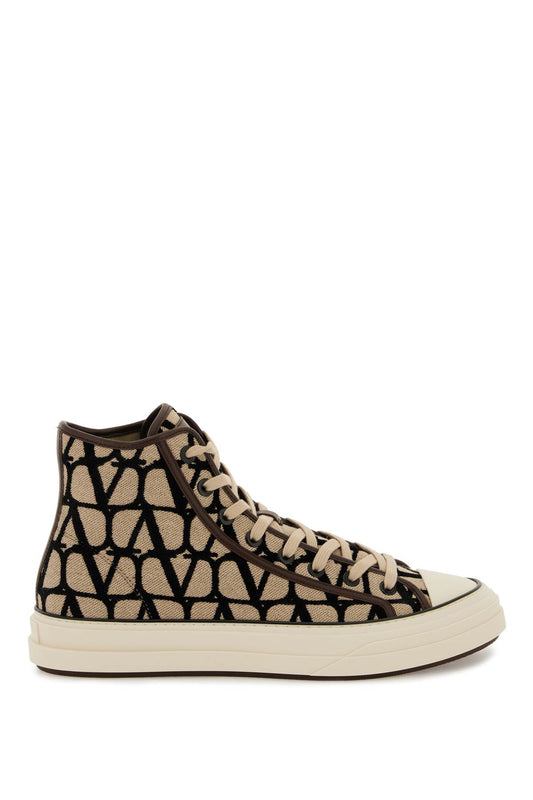 Totaloop Toile Iconographe High-top Sneakers  - Beige