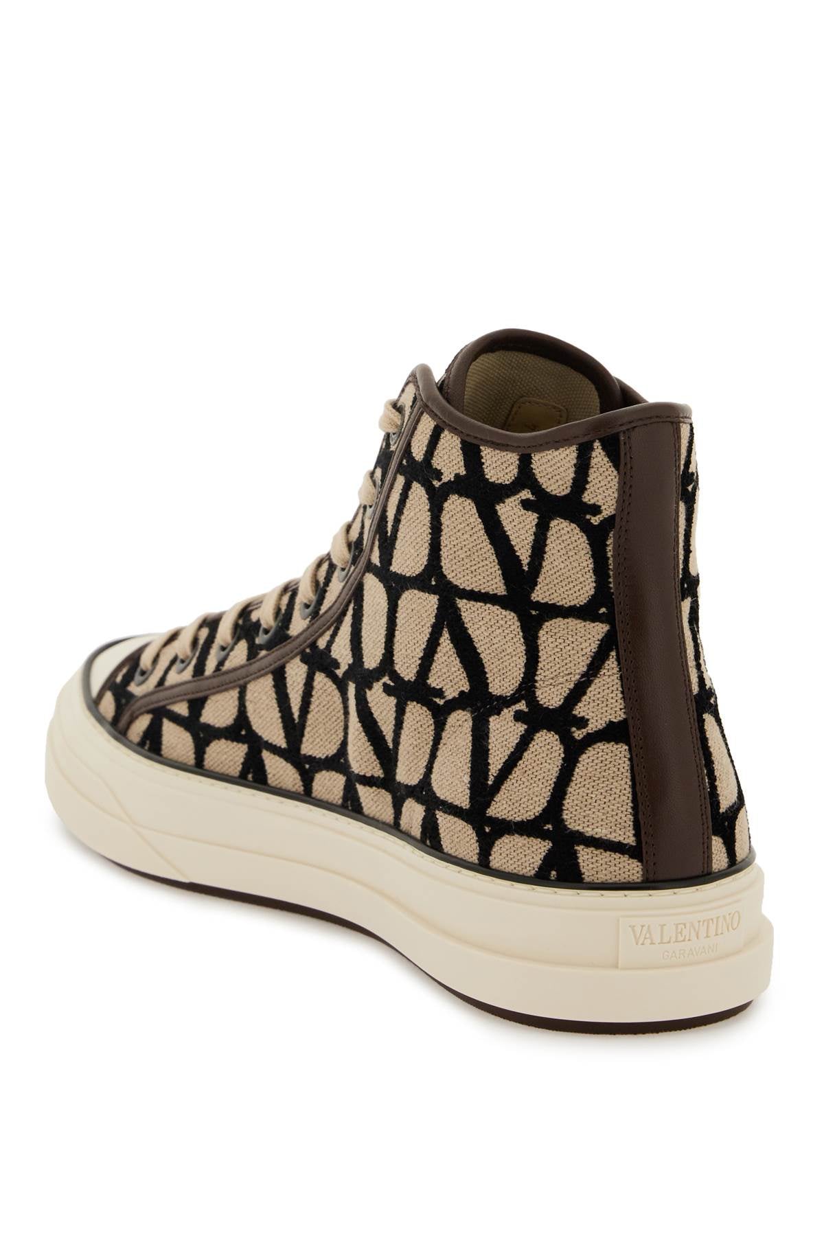 Totaloop Toile Iconographe High-top Sneakers  - Beige