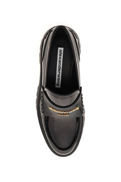 Brushed Leather Carter Loafers  - Black