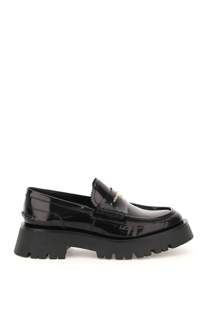 Brushed Leather Carter Loafers  - Black