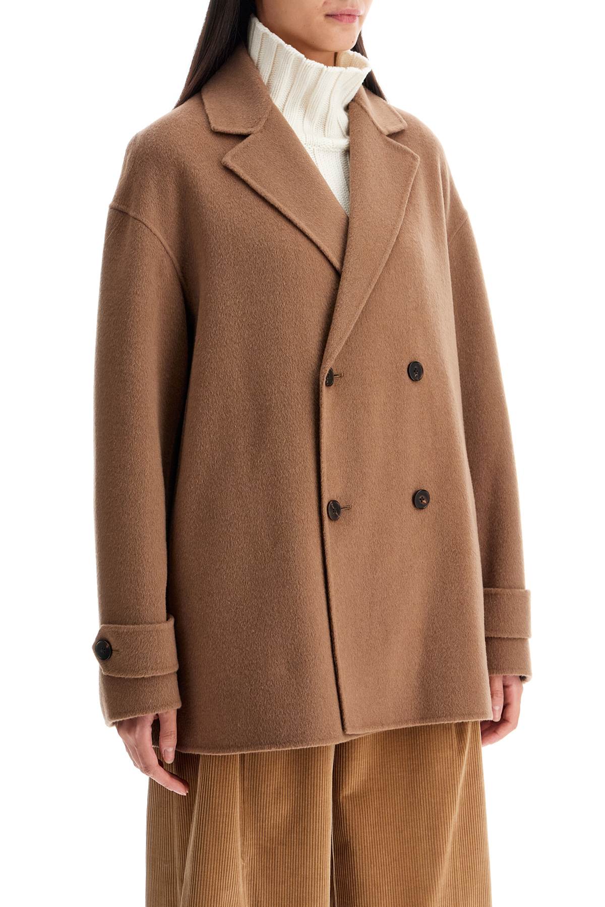 Wool And Cashmere Blend Cab  - Beige