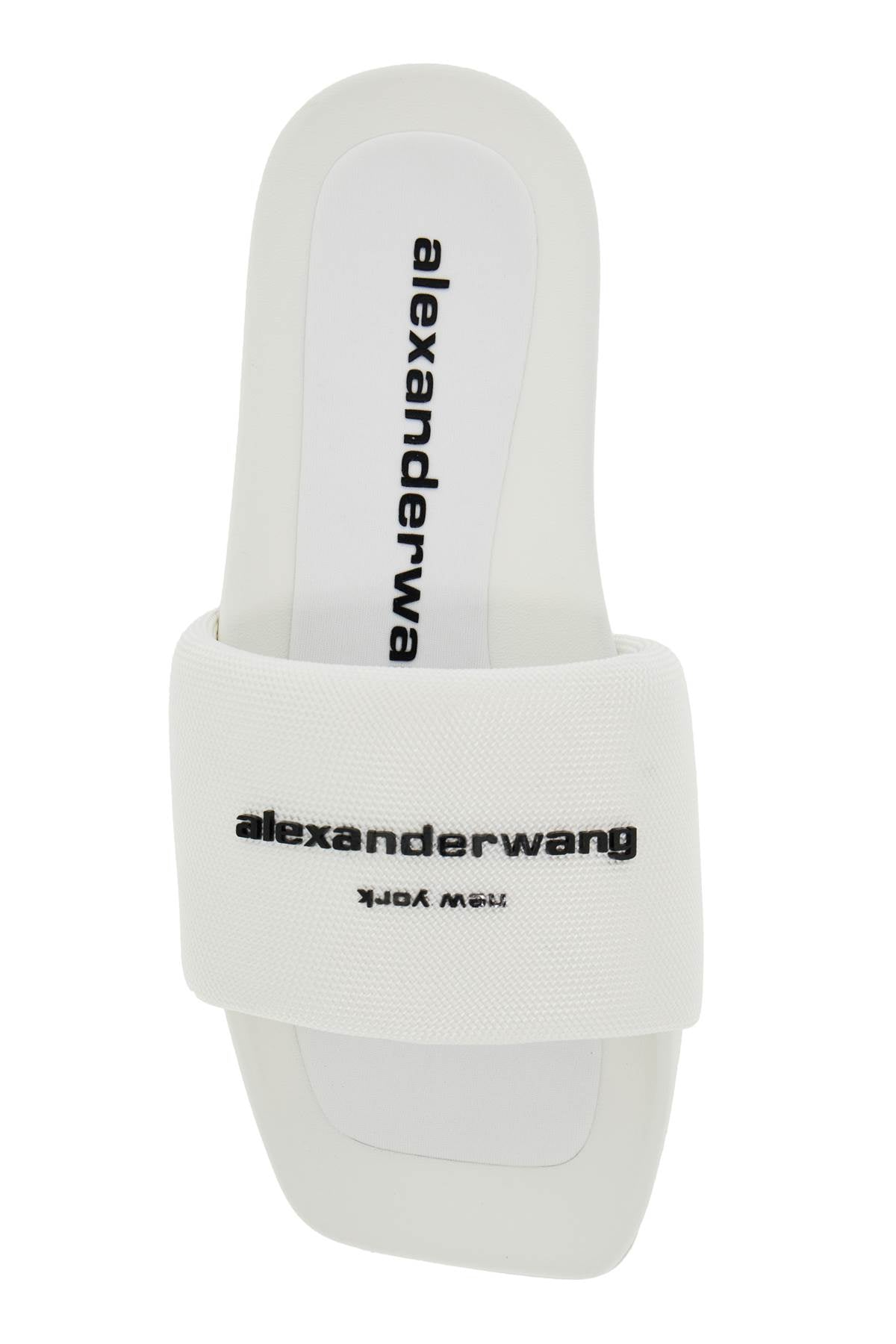 Slides With Branded Strap  - White