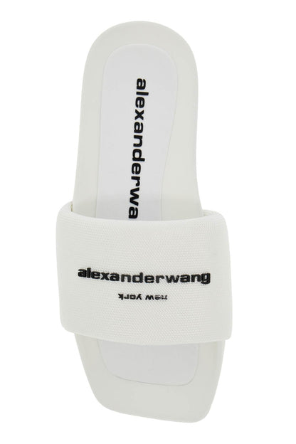 Slides With Branded Strap  - White