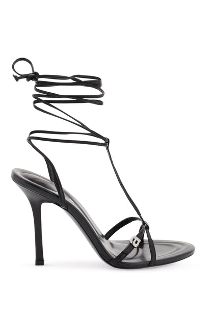 'lucienne' Leather Sandals  - Nero