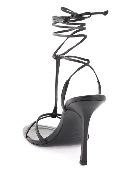 'lucienne' Leather Sandals  - Nero