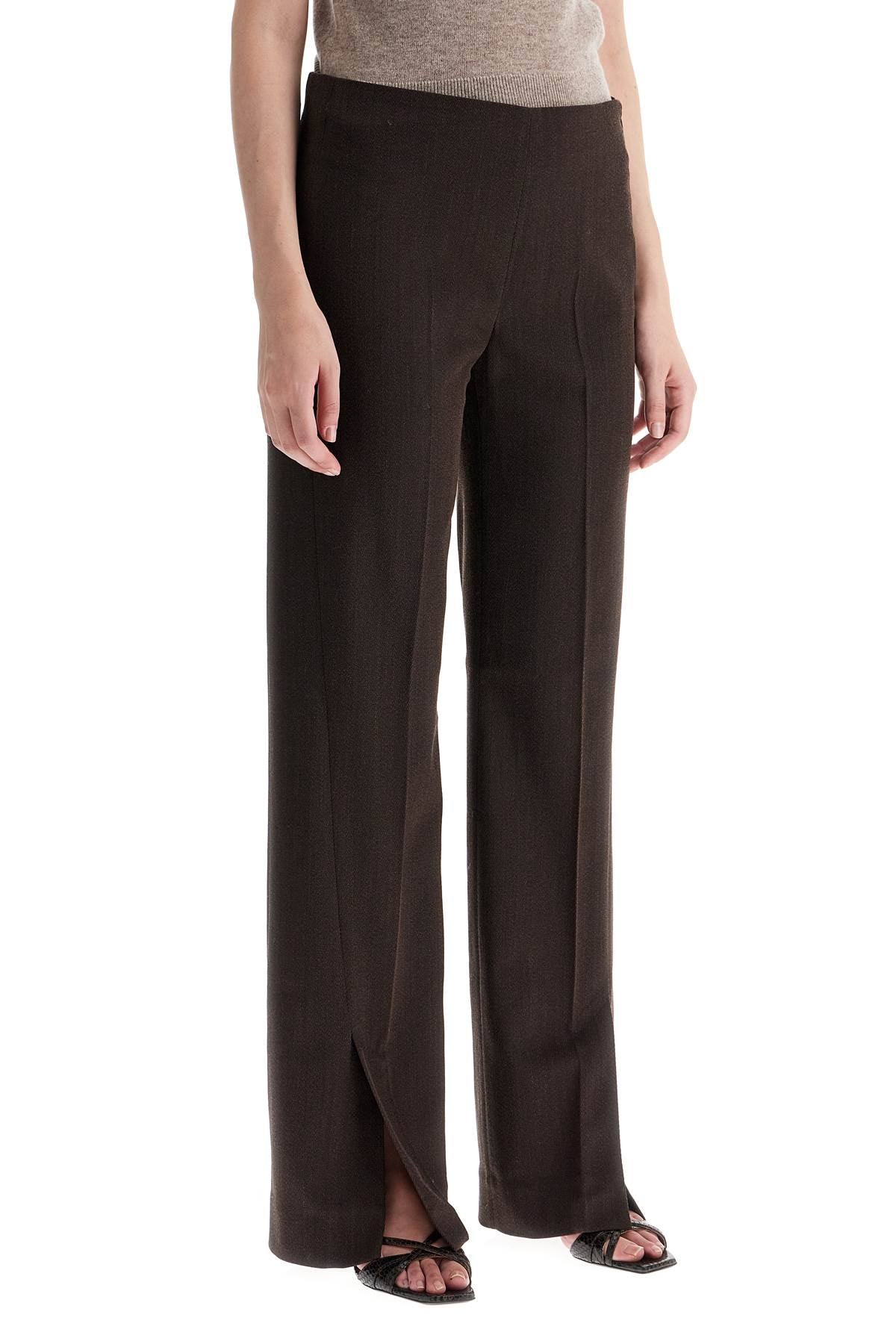 Pants With Slits  - Brown