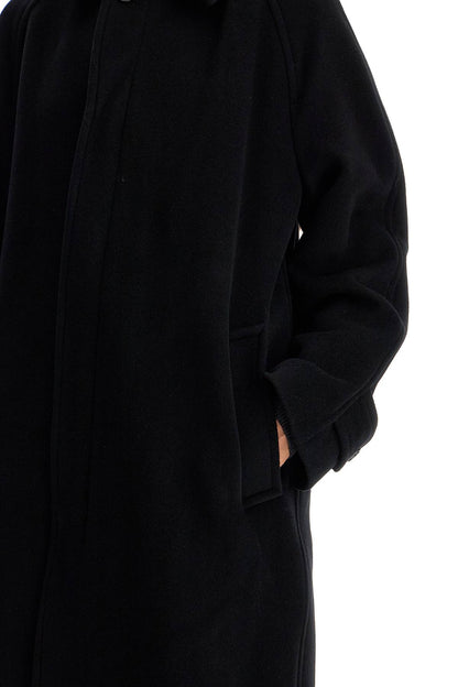 Woolen Car Coat For  - Black