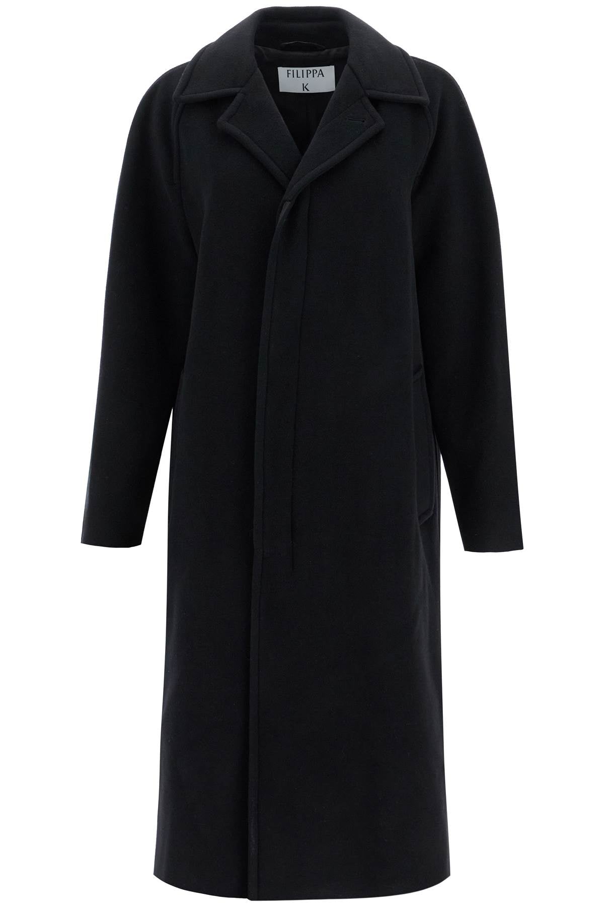 Woolen Car Coat For  - Black