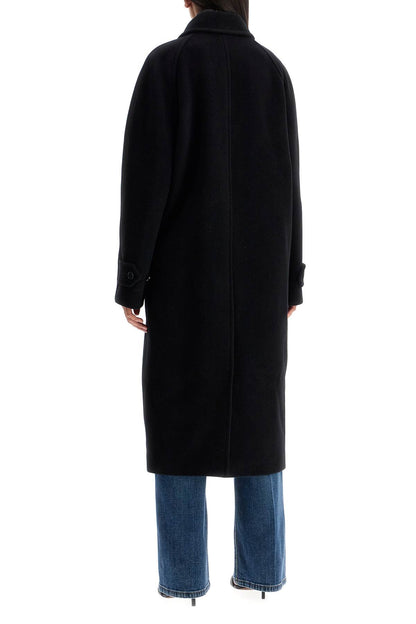 Woolen Car Coat For  - Black