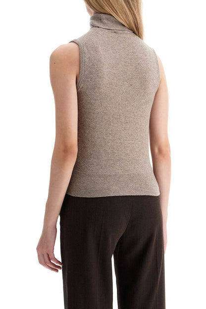 Sleeveless High-necked  - Beige