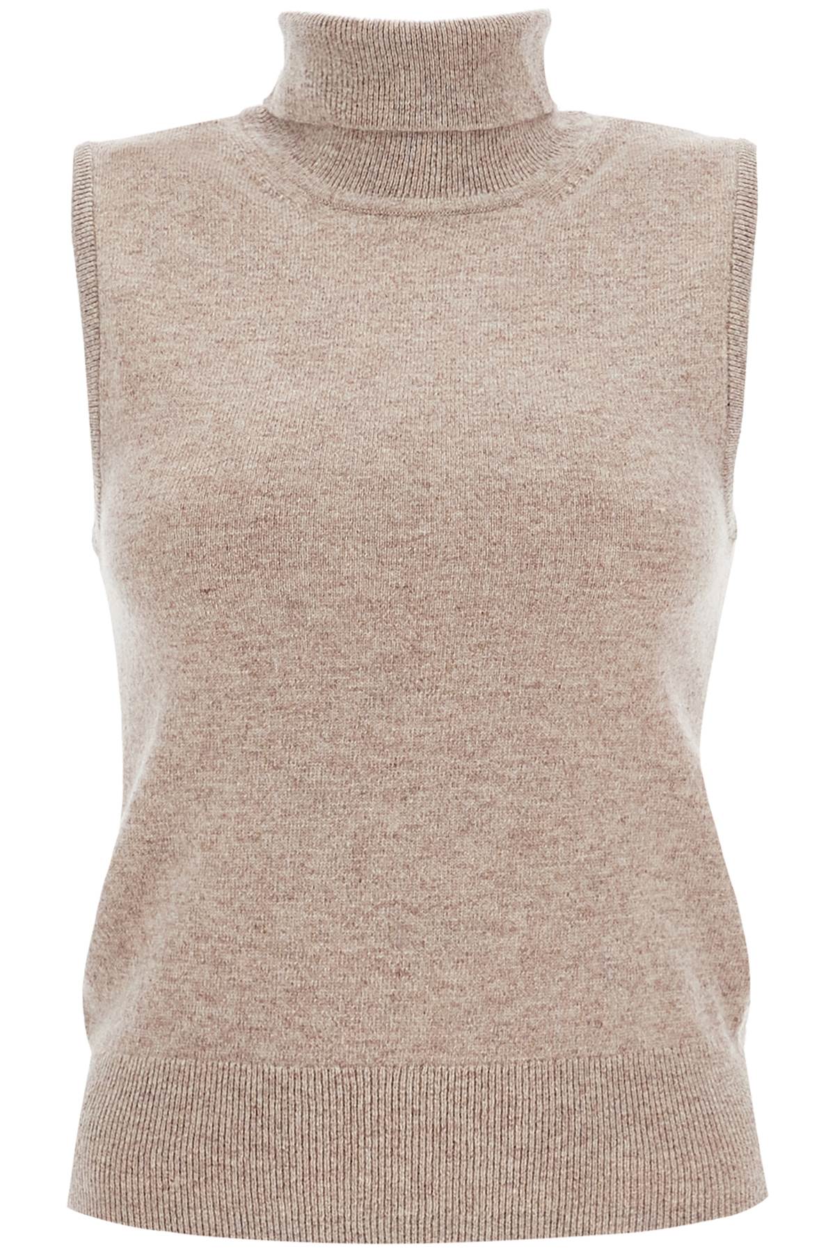 Sleeveless High-necked  - Beige